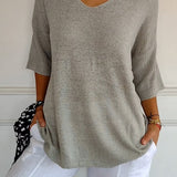 Van Elst Mode® | Gestricktes Top mit V-Ausschnitt
