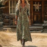 Chloe - Vintage-inspiriertes Langarm-Casual-Kleid