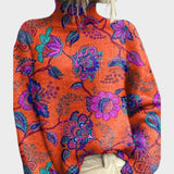 Kayla - Künstlerischer Strick-Turtleneck-Pullover