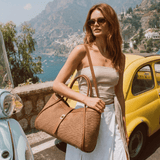 Mayfair Tasche aus Leder und Rafia Limited Edition Leder