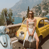 Borsa Mayfair aus Leder und Rafia Limited Edition Testa di Moro