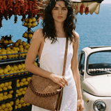 Braid-Handtasche aus Leder und Rafia Limited Edition Leder