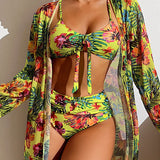 Glenda | Bikini mit floralem Rock