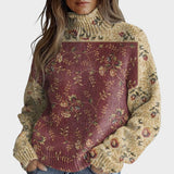 Olivia - Künstlerischer Strickrollkragenpullover