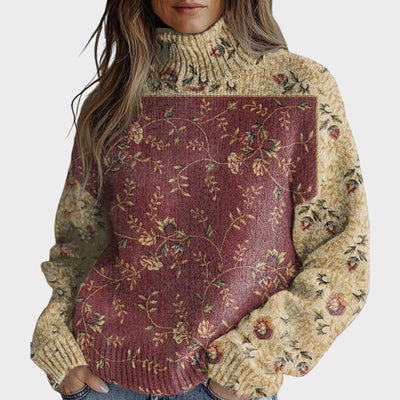 Olivia - Künstlerischer Strickrollkragenpullover