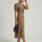 Virel | Entspanntes Blumenkleid in Midi-Länge