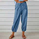 【Baumwolle und Leinen】Lässige bequeme Hose