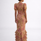 Rosario | Langes Blumenkleid aus Chiffon
