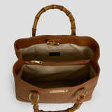 Borsa Bamboo Babe aus Leder und Rafia Limited Edition Leder