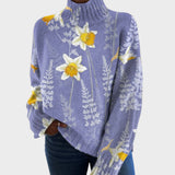 Donna - Künstlerischer Strick-Turtleneck-Pullover