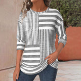 Van Elst Mode® | Gestreifte Bluse mit Modischem Twist