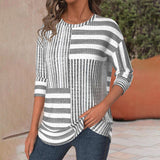 Van Elst Mode® | Gestreifte Bluse mit Modischem Twist