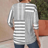 Van Elst Mode® | Gestreifte Bluse mit Modischem Twist