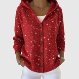 Cardigan Komfort mit Kapuze aus Strick