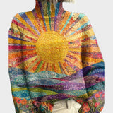 Grace - Künstlerischer Strickrollkragenpullover