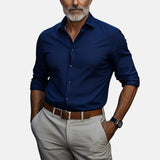 Herren Slim Fit Business Hemd mit Knitterfrei
