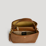 Borsa Kendy aus Leder und Rafia Limited Edition Cuoio