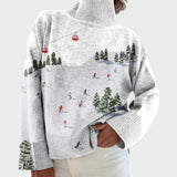 Jody - Künstlerischer Strick-Turtleneck-Pullover