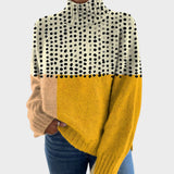 Lena - Künstlerischer Strick Rollkragenpullover