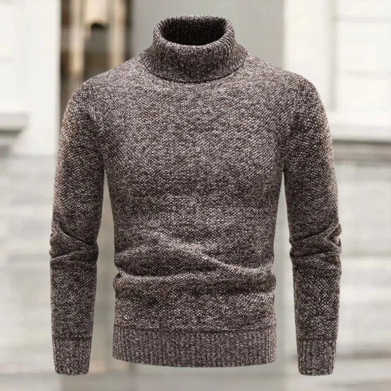 Luxuriöser Rollkragenpullover Aus Strick