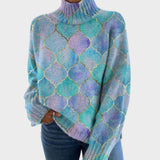 Isla - Künstlerischer Strickrollkragenpullover