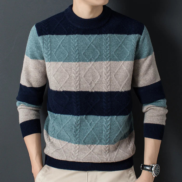 Jacquard-Pullover für elegante Wärme an kalten Tagen