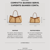 Mayfair Media Tasche aus Leder und Rafia