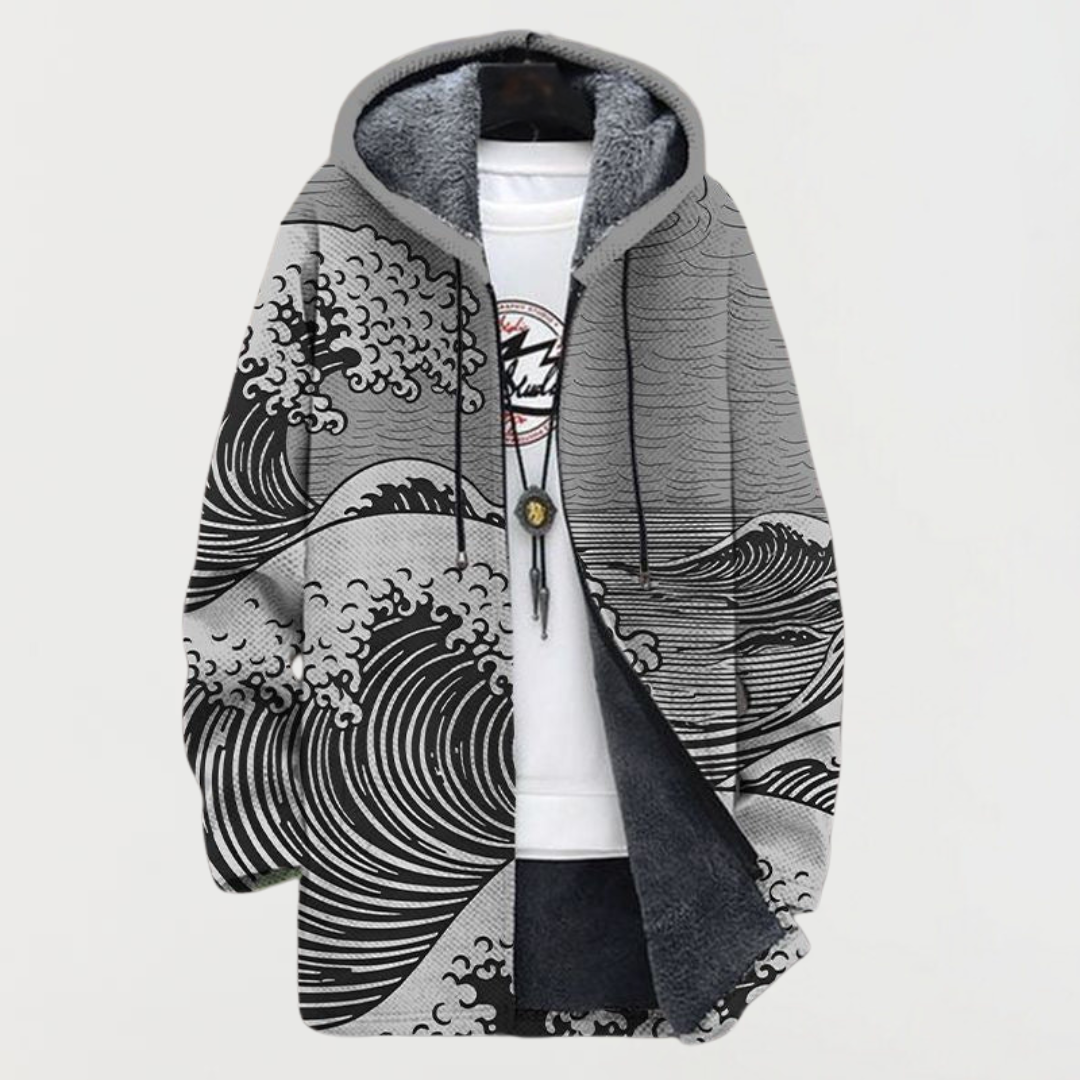 Kira - Wellenmuster Mantel