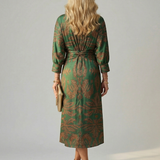 Lune | Natürliches Wickel-Midi-Kleid