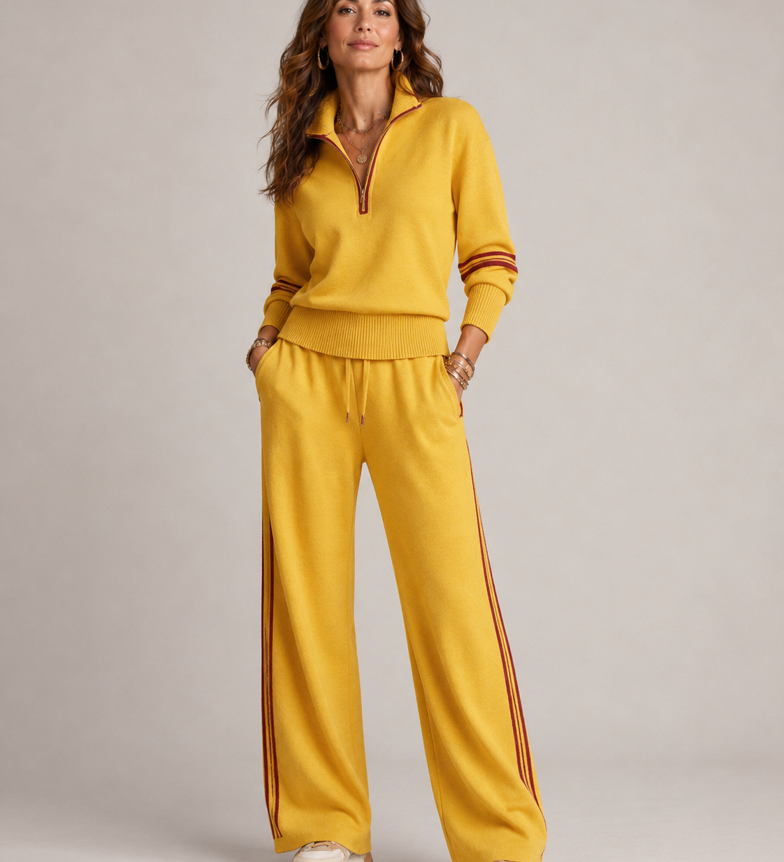 Serena | Zip-Up Sweater Set