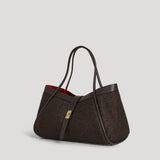 Borsa Mayfair aus Leder und Rafia Limited Edition Testa di Moro