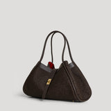 Borsa Mayfair aus Leder und Rafia Limited Edition Testa di Moro