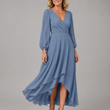 Mia™ | Elegantes V-Ausschnitt Langkleid