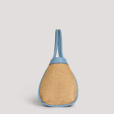 Mayfair Tasche aus Leder und Rafia Denim