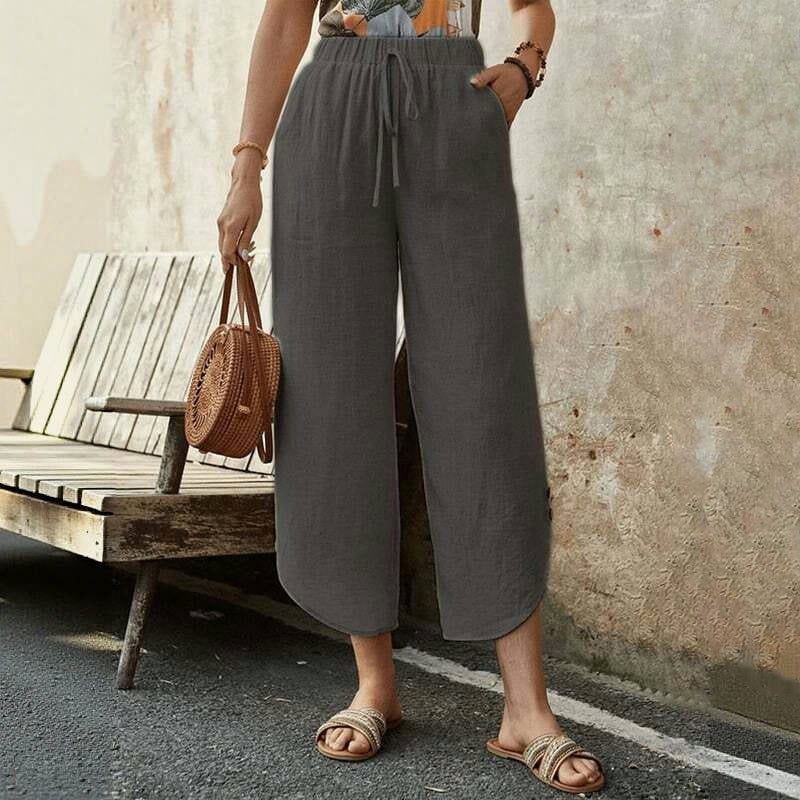 【Baumwolle und Leinen】Bequeme lässige Hose