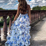 Uri | Midikleid mit floralem Muster und Rüschen