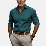 Herren Slim Fit Business Hemd mit Knitterfrei