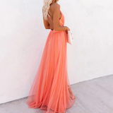Ginevra | Maxi Kleid Licht Koralle