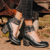 Sienna Triple-Buckle Leder Absatz