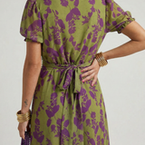 Virel | Entspanntes Blumenkleid in Midi-Länge