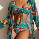 Glenda | Bikini mit floralem Rock