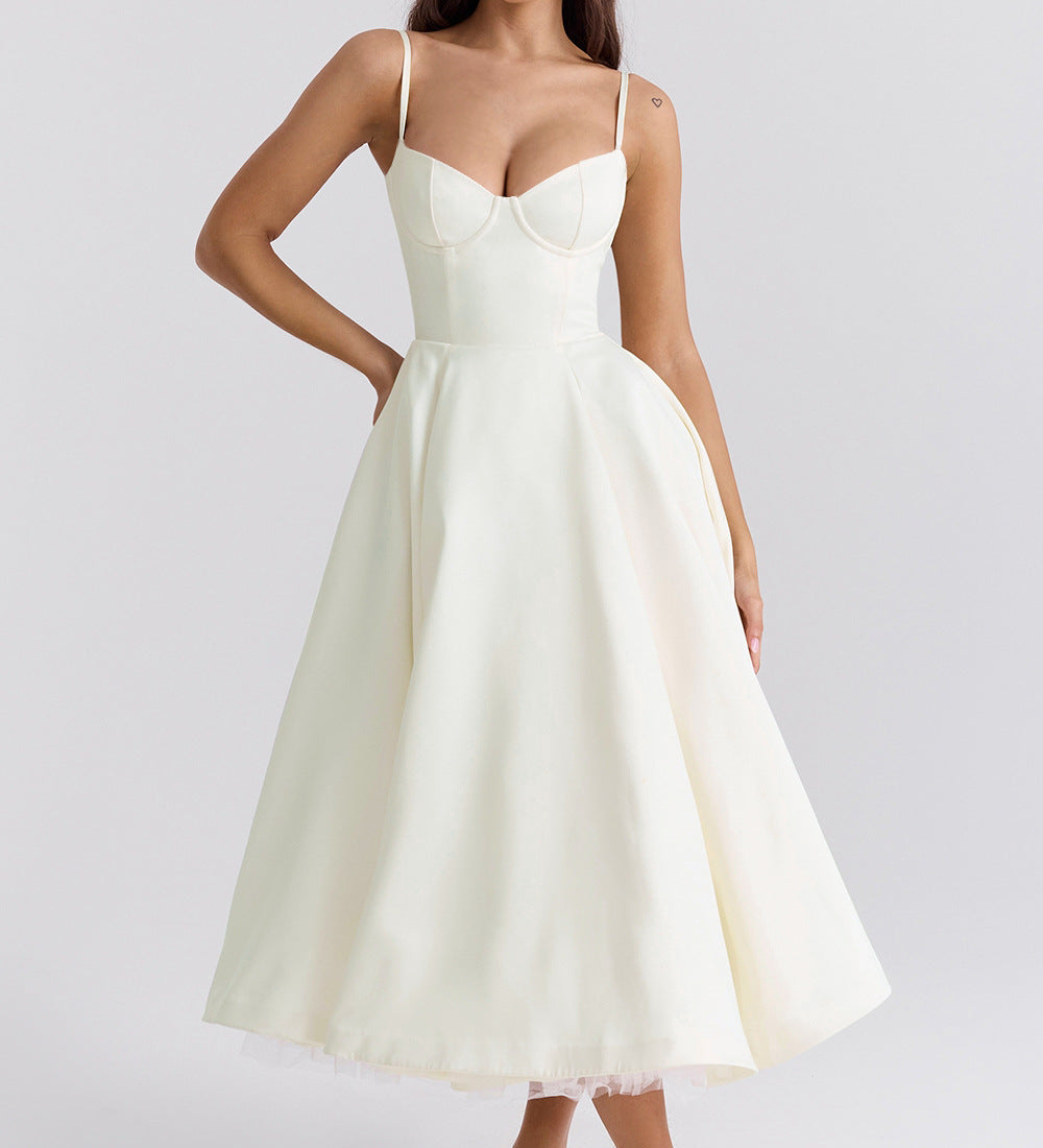 YLIANA | Romantisches Sommer Midi Kleid