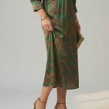 Lune | Natürliches Wickel-Midi-Kleid