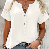 Van Elst Mode® | Elegante V-Ausschnitt Bluse