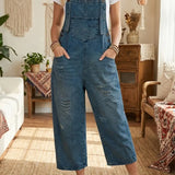 Aurevia™ | Latzhose aus Denim mit Vintage-Look