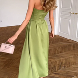 Liora | Elegantes Midi-Ohne-Träger-Kleid