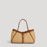 Mayfair Media Tasche aus Leder und Rafia