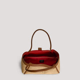 Mayfair Media Tasche aus Leder und Rafia