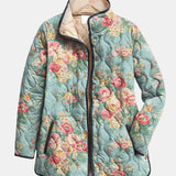Elara | Gequiltete Blumenmusterjacke