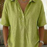 Bluse mit Kragen und Knopfleiste
